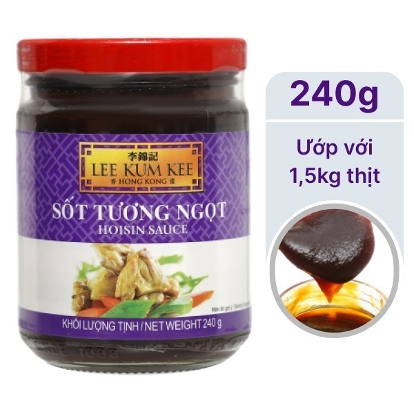 Sốt Tương Ngọt LEE KUM KEE Hoisin Sauce 240g, Hương Vị Ngọt Mặn Hài Hòa Dễ Ăn Chuẩn Vị Hoa
