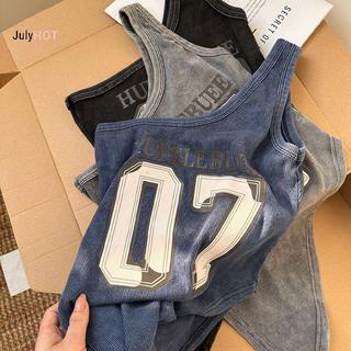Áo vest vai lệch cho nữ, phong cách INS, trendy mùa hè