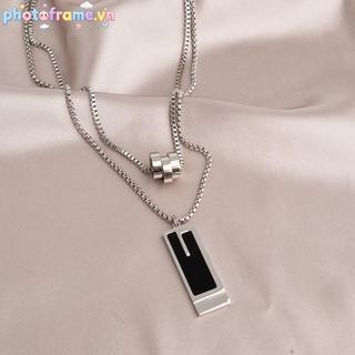 Khung Ảnh Thời Trang Hai Lớp Dây Chuyền Nelace Phong Cách Vintage Màu Vàng Dành Cho Nữ