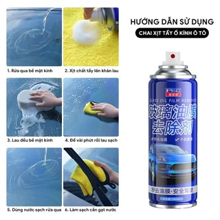 Chai xịt tẩy ố kính ô tô phủ nano chống bám nước Công nghệ Phủ NANO,Tẩy Ố, Cặn Canxi,Làm Bóng Kính,Chống Bám Nước