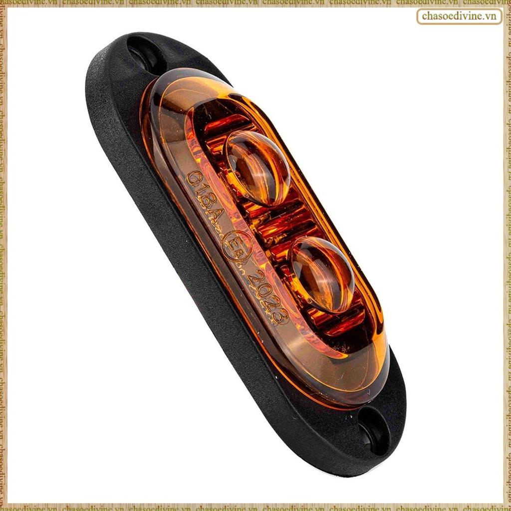 [K O G X] 10 Cái 12V-24V 2LED Đèn đánh dấu bên ô tô Đèn báo rẽ Đèn hậu cho xe kéo Xe tải Dễ dàng lắp đặt Màu vàng