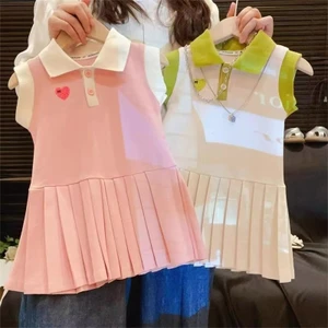 Đầm Bé Gái Mùa Hè Không Tay Trái Tim Tình Yêu Polo 80-160 Size R6HJ