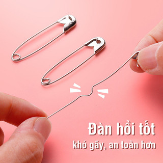 Kim băng cài áo set 80 chiếc, gồm size lớn vừa nhỏ, hợp kim bền chắc, dùng ghim quần áo và đồ thủ công