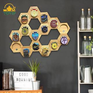 YOVIP Huy Chương Bằng Gỗ Đế Trưng Bày Lục Giác Thiết Kế Di Động Thể Thao Giải Thưởng Hộp Bảo Quản Sáng Tạo Trang Trí Tường Trang Trí Nhà Cửa VN