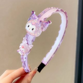 Băng đô Kuromi cho bé – Bản rộng mềm nhẹ, không siết đầu, phụ kiện hoạt hình dễ thương