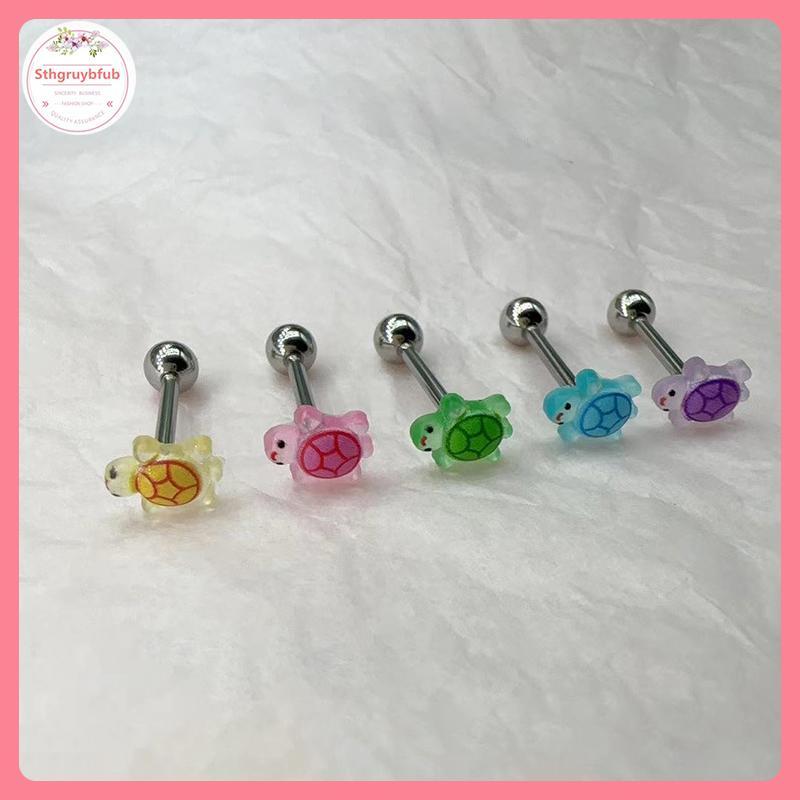 STHB - Bộ 5 Chiếc Dạ Quang Rùa Nhỏ bằng Nhựa Dễ Thương, Phù Hợp làm Trang Sức
