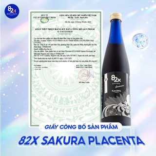 82X Placenta Sakura - Nước Uống Bản Cao Cấp Hỗ Trợ Cải Thiện Nám Sạm, Sáng Hồng Căng Bóng (500ml/chai)
