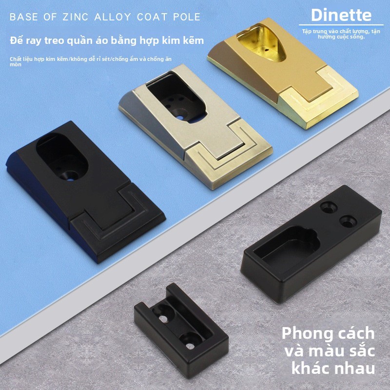 Đan Hình Trái Tim Quần Áo Đường Sắt Tủ Quần Áo Hợp Kim Nhôm Hình Bầu Dục Quần Áo Đường Sắt Quần Áo Phòng Đường Sắt Vuông Mặt bích Đế