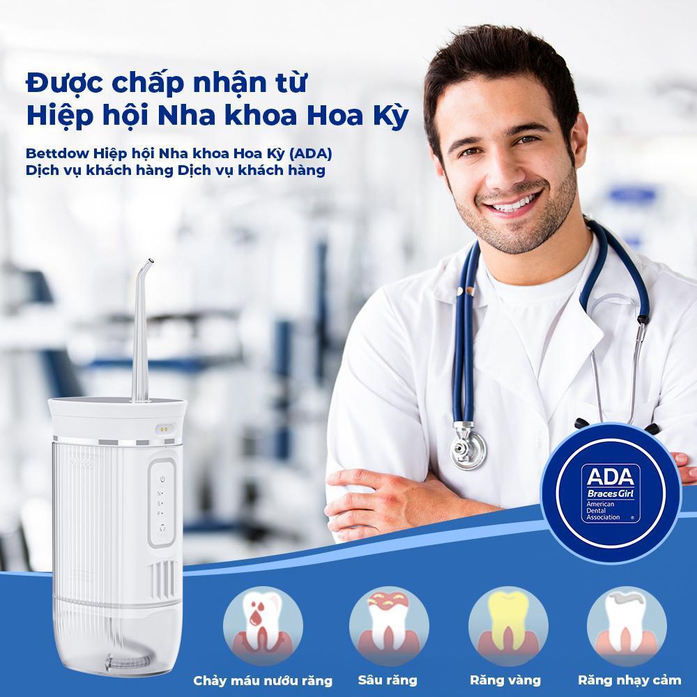 GOKOCO Máy tăm nước 4 Đầu Phun Nhỏ Gọn Du Lịch 150ml Dành Cho Người Niềng Răng & Nướu Nhạy Cảm | BigBuy360 - bigbuy360.vn
