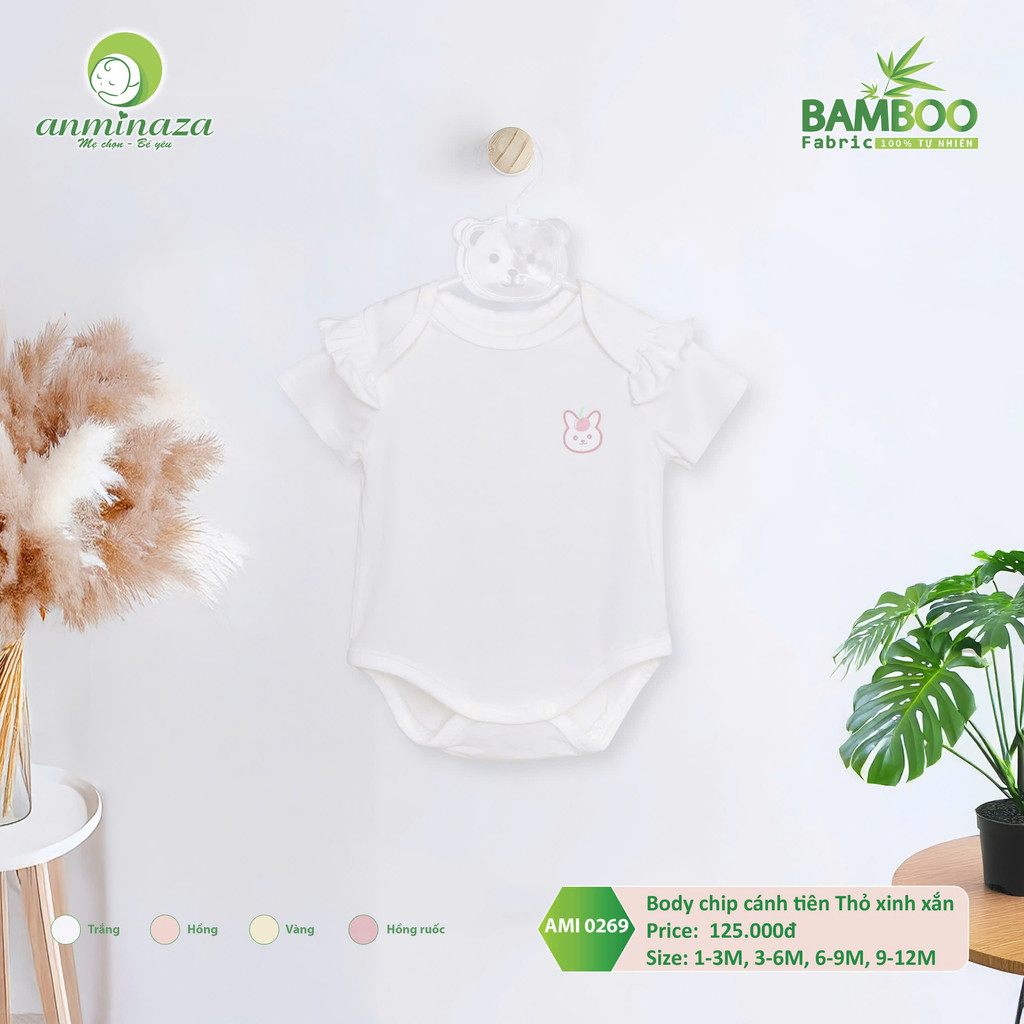 Body Chíp Cánh Tiên Thỏ Anminaza Vải Sợi Tre Petit Mát Thấm Hút Tốt - Hàng Chính Hãng AMI0269