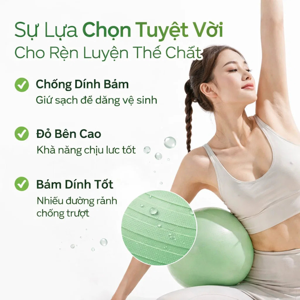 ⚡COD⚡Thiết bị tập thể dục: Bóng tập yoga/Bóng nâng mông/Bóng tập yoga dày chống cháy nổ/Bóng tập Pilates/Bóng tập yoga cho cơ bụng / Bóng tập yoga an toàn và chống nổ