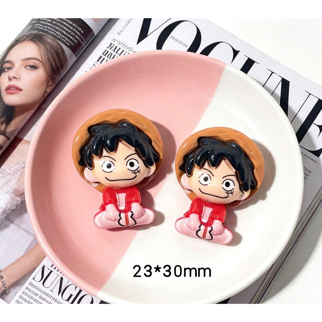 SET CHARM 3D CỨNG: ONE PIECE ĐẢO HẢI TẶC - CHIBI CUTE-Luffy - Zoro - Nami - Sanji - Chopper - Ace - Yamato