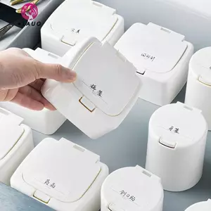 Springevenstar Để Bàn Hộp Bảo Quản Mini Cotton Swab Có Nắp Sinh Viên Mỹ Phẩm Cotton Nhựa Chống Bụi Sinh Viên Đồ Vặt Vặt Hoàn Thiện Hộp Springevenstar