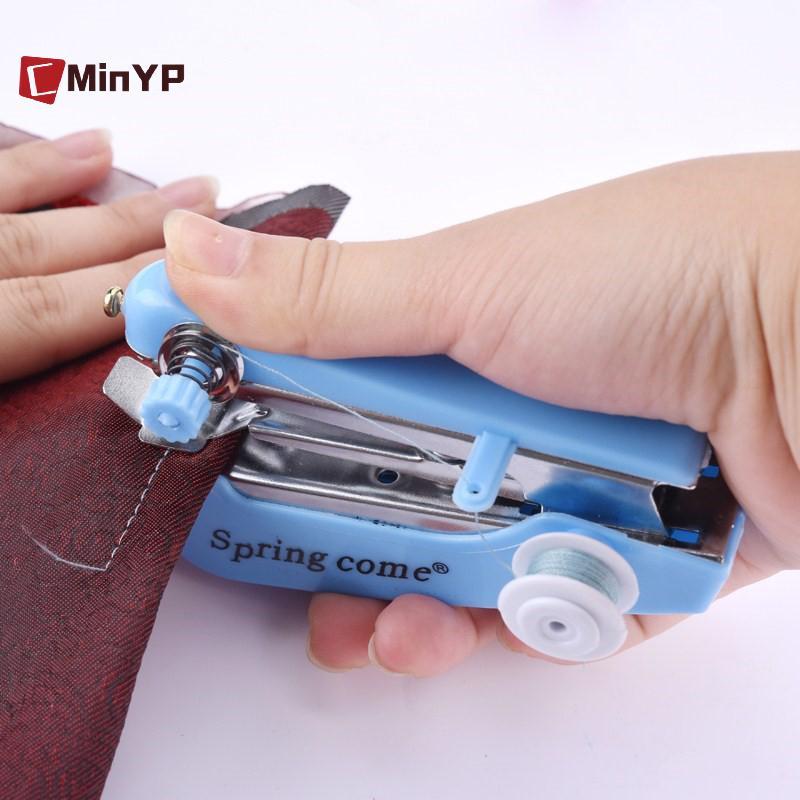 CMinYP Màu Sắc Ngẫu Nhiên Máy May Mini Needlework Không Dây Cầm Tay Quần Áo Hữu Ích Di Động Máy May Tay Dụng Cụ Phụ Kiện Vinh Quang