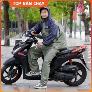 (CÓ BALO NGƯỜI LỚN)Bộ áo mưa có lưng che balo - Bộ mưa Sơn Thủy đeo balo, cặp sách dành cho người lớn, nhựa PVC bonshop