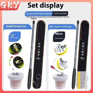 GKY Cần câu bộ stream rod tay cầm nhỏ gọn, phù hợp cho người mới bắt đầu và mùa đông câu cá, tôm