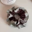 SHUPUN Đuôi Ngựa Tóc Scrunchies, Dây Cao Su Họa Tiết Chấm Bi Dây Buộc Tóc Co Giãn, Thanh Lịch Kích Thước Lớn 16cm / 6.3in Vintage Phụ Kiện Tóc Bé Gái