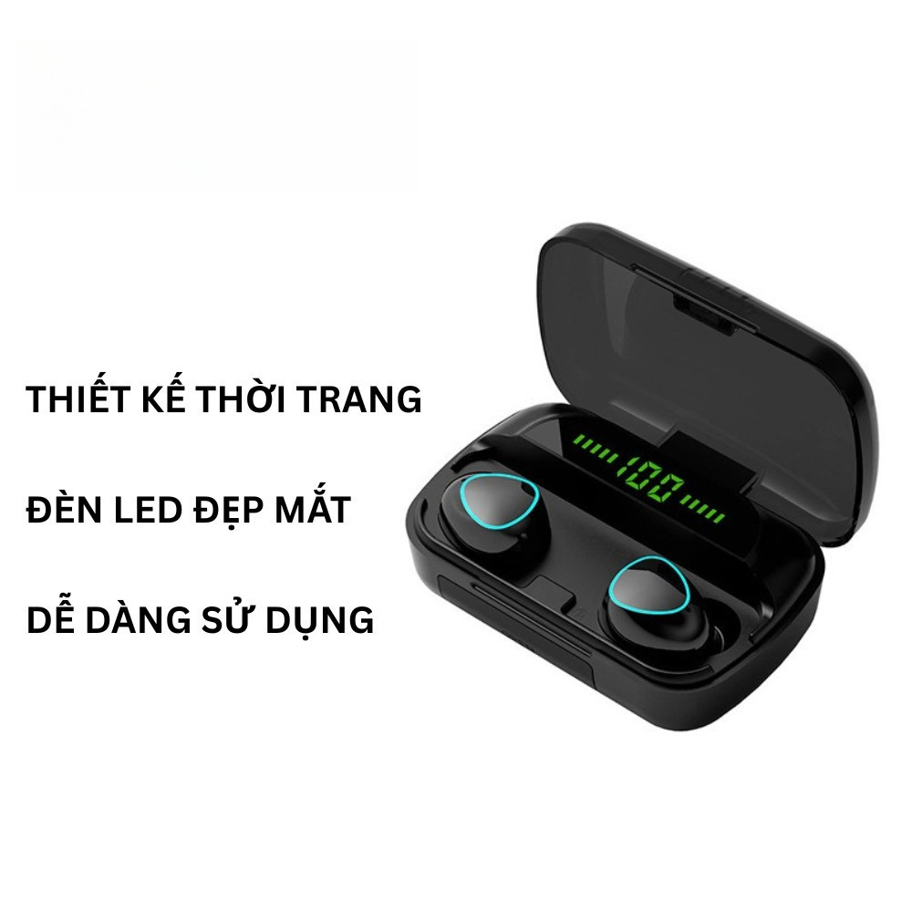 Tai nghe M10 Bluetooth không dây pin trâu 2500mAh LED đẹp hộp sạc màn hình dùng bền giá rẻ