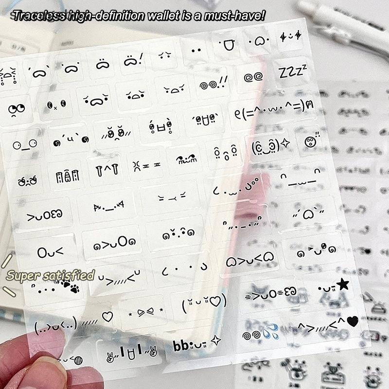 [Hộp lưu trữ] Steve Ngẫu nhiên 2 chiếc PET dễ thương Biểu tượng cảm xúc trong suốt Tạp chí Stiers Trang trí Đẹp
