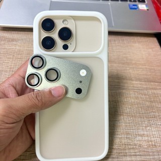 Ốp Điện Thoại Cứng Mờ Mờ + Phim Ống Kính Tương Thích Cho iPhone 13 14 15 16 Pro Max Đổi Sang 17 Pro Max Ngoại Hình