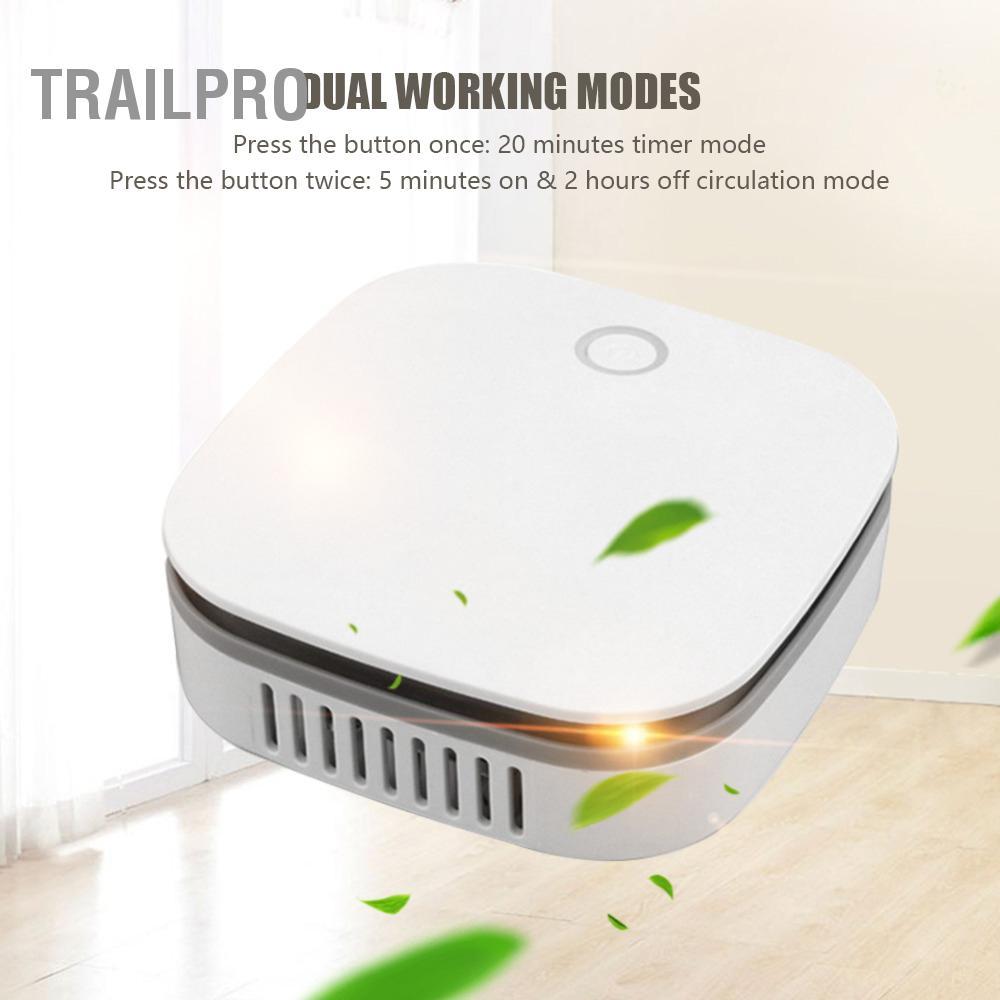 TrailPro Máy Lọc Không Khí Di Động Tạo Ozone O3, Ion Âm, Tiệt Trùng, Khử Mùi, Hẹn Giờ, 2 Chế Độ Cho Gia Đình, Xe Hơi, Văn Phòng