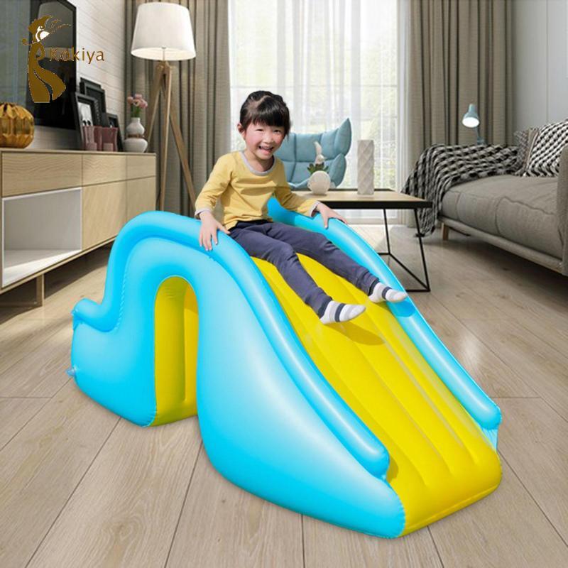 Cầu trượt bơm hơi cho trẻ em, dễ dàng gấp lại, phù hợp vui chơi cả trong nhà và ngoài trời