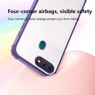 Áp dụng cho Ốp lưng OPPO A7 AX7 A5S A12 AX5S A12 A12S a11k CPH1909 CPH1920 Đệm khí bốn góc trong suốt cao cấp bảo vệ vỏ mềm chống sốc QIHW SCZF