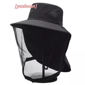 Mũ câu cá ngoài trời chống muỗi và côn trùng, lưới bảo vệ mặt, tiện lợi cho hoạt động cắm trại