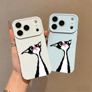 Mèo con băn khoănPhù hợp với16vỏ điện thoại iPhone17Air,vỏ silicon cho cácmodel14/11Pro