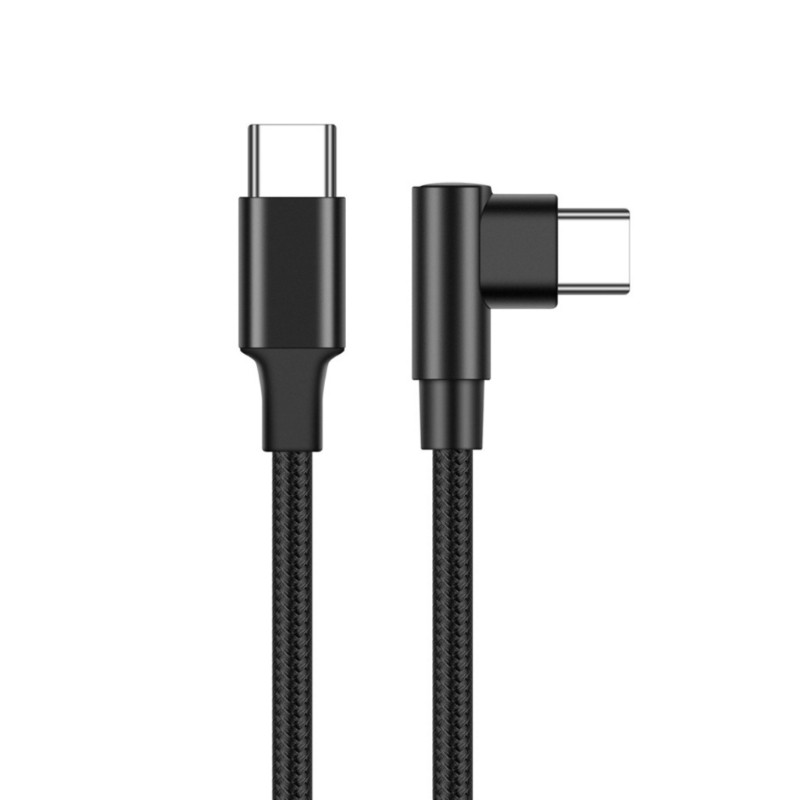GODD 60W Cáp Giao Hàng Nguồn Loại C Đầu Nối Góc Phải Nylon Bện Sạc Nhanh Và Dây Dữ Liệu Cho Miếng Lót Điện Thoại