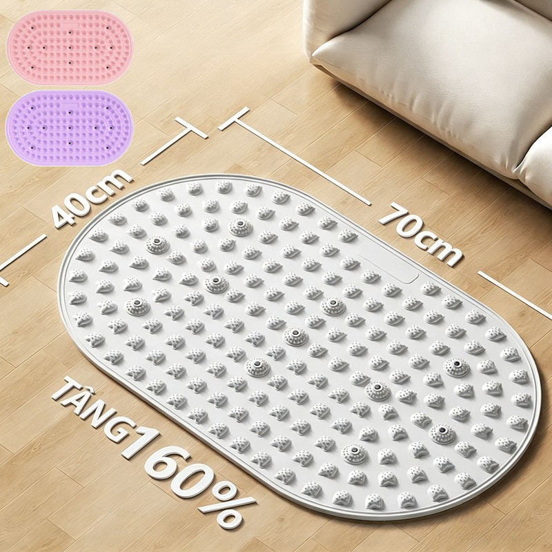 Thảm massage chân silicon cao cấp, 11 nam châm massage, lưu thông khí huyết, chạy bộ tại chỗ, gấp gọn dễ mang