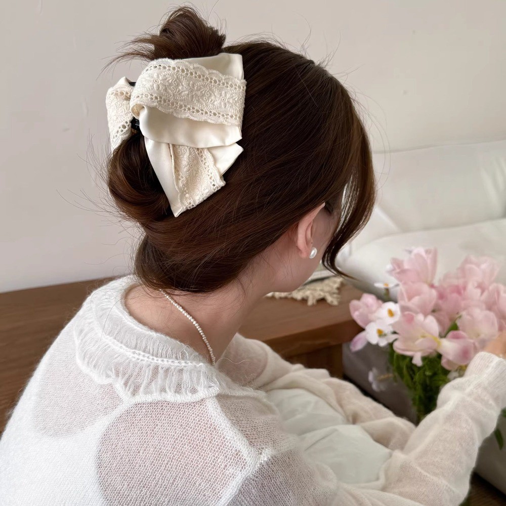 Kẹp tóc thêu ren tam giác phong cách mới - Dành cho tóc dày và tạo kiểu đội đầu