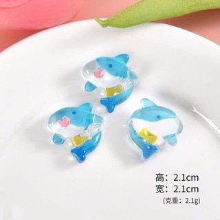 CHARM PHÁT SÁNG: Set Charm Đại Dương Cute – Cá Heo, Cá Mập, Sao Biển Kawaii Trang Trí Dép