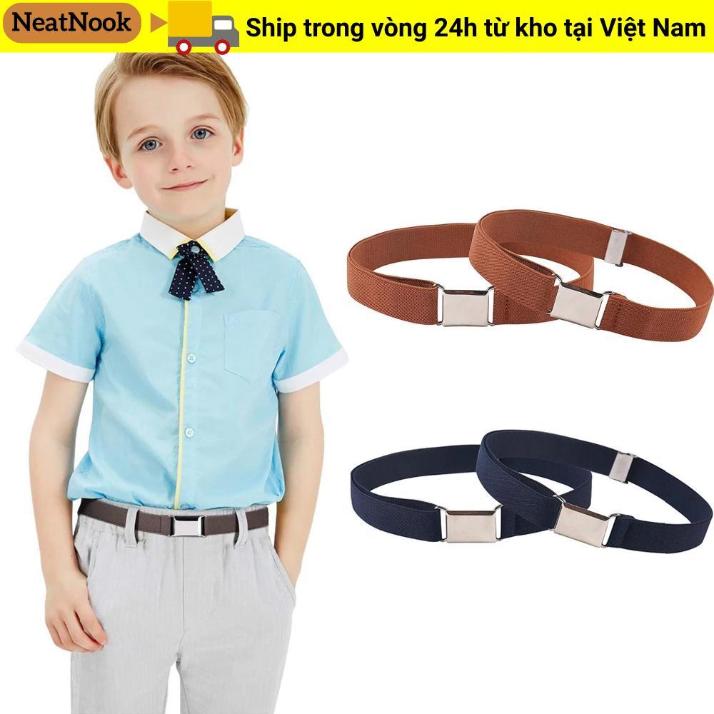 Thắt lưng đàn hồi NEATNOOK Co giãn cho trẻ em Unisex có thể điều chỉnh