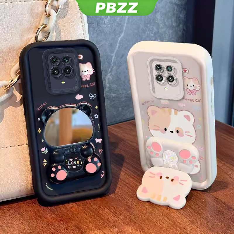 Ốp Lưng Cho REDMI NOTE 9S XIAOMI REDMI NOTE 9 PRO Vỏ Điện Thoại Vỏ Mềm Silicon Chống Sốc Thiết Kế Mới Thẩm Mỹ Mèo Hoạt Hình Có Giá Đỡ Cho Gương JTMMZJ01