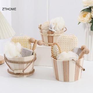 ZTHOME 4 / 5 / 6 Bộ Spa Buet-paed bằng gỗ thân thiện với môi trường tự nhiên Làm sạch da toàn thân Spa Dụng cụ tắm Quà tặng Bộ HOT