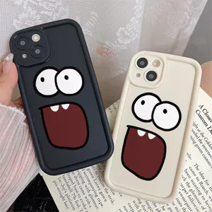 Ốp Lưng Cho Samsung Galaxy S26 S25 S24 S23 S22 S21 S20 Plus Ultra FE A04S A03S A02 M02 A12 M12 M32 A20 A30 A50S A30S Thiết Kế Mắt Thiên Thần Chống Rơi Motif Khuôn Mặt Ngộ nghĩnh JGS262