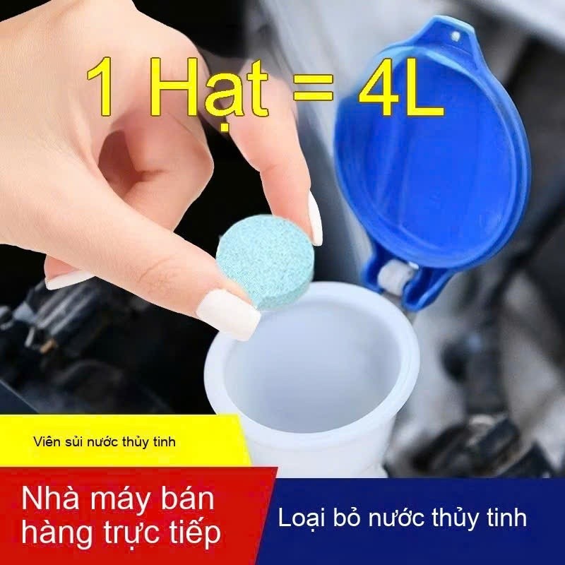Nước Rửa Kính Ô Tô, Viên Sủi Rửa Kính Nhỏ Gọn Tiết Kiệm Chi Phí, Gói 1 Viên. VRK01