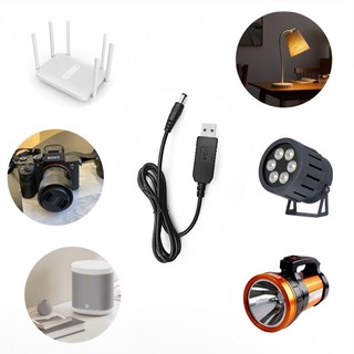 Dây chuyển đổi nguồn DC 5V sang 12V đầu DC3.5mm cho modem Đầu ra DC 12V،Với đèn، Cáp tăng tốc cho WIFI