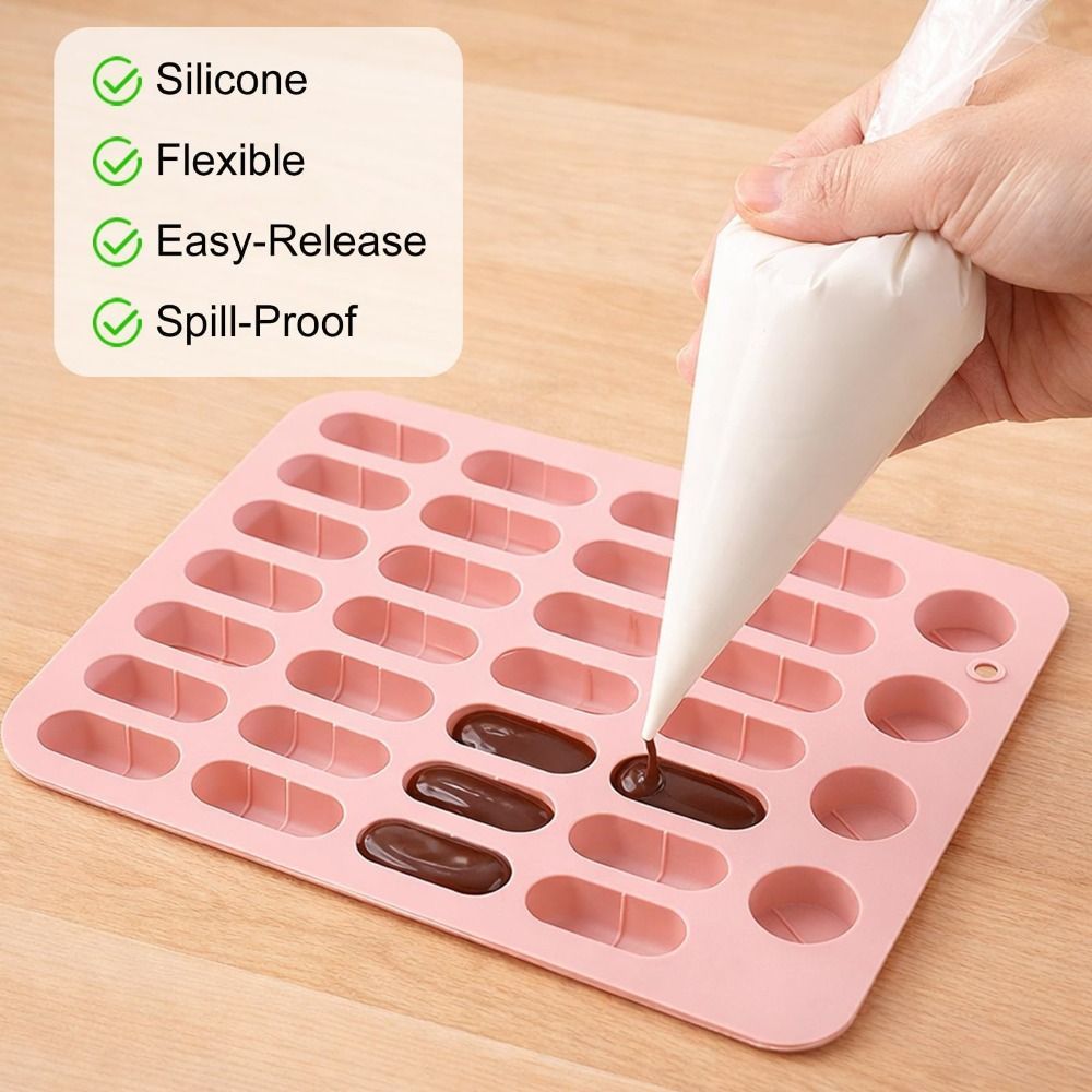 NOTE1 Khuôn Thuốc, Khuôn Hình Viên Linh Hoạt Có Thể Tái Sử Dụng, Silicone 28 Khoang Thiết Kế Khuôn Thuốc Khay Để Trang Trí Bánh Cupcake