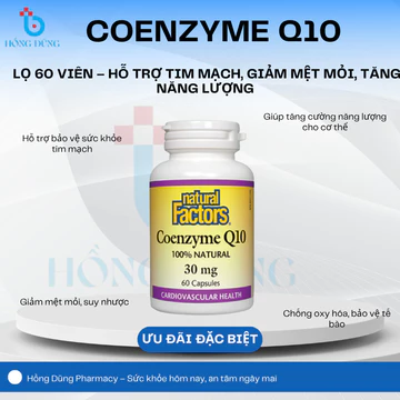 Coenzyme Q10 Traphaco 60 Viên – Hỗ Trợ Tim Mạch, Giảm Mệt Mỏi, Tăng Năng Lượng Viên Nang Cứng