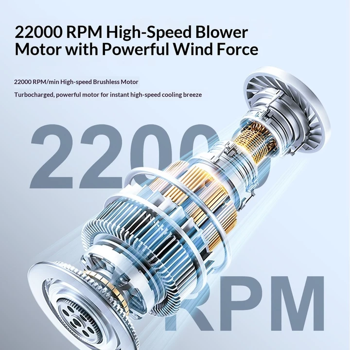 Quạt Cầm Tay Mini - Quạt Turbo Di Động Với 100 Tốc Độ Gió Di Động Có Thể Sạc Lại Ngoài Trời Quạt Nhỏ Mini Turbos Quạt 100 Tốc Độ Quạt Làm Mát Không Kh – 3