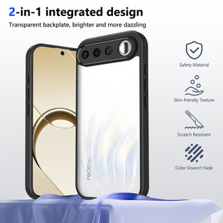 Dành Cho Realme 16 5G Ốp điện thoại Cứng Aryclic Trong Suốt Khung Silicon Mềm Chống Rơi Mỏng Bao