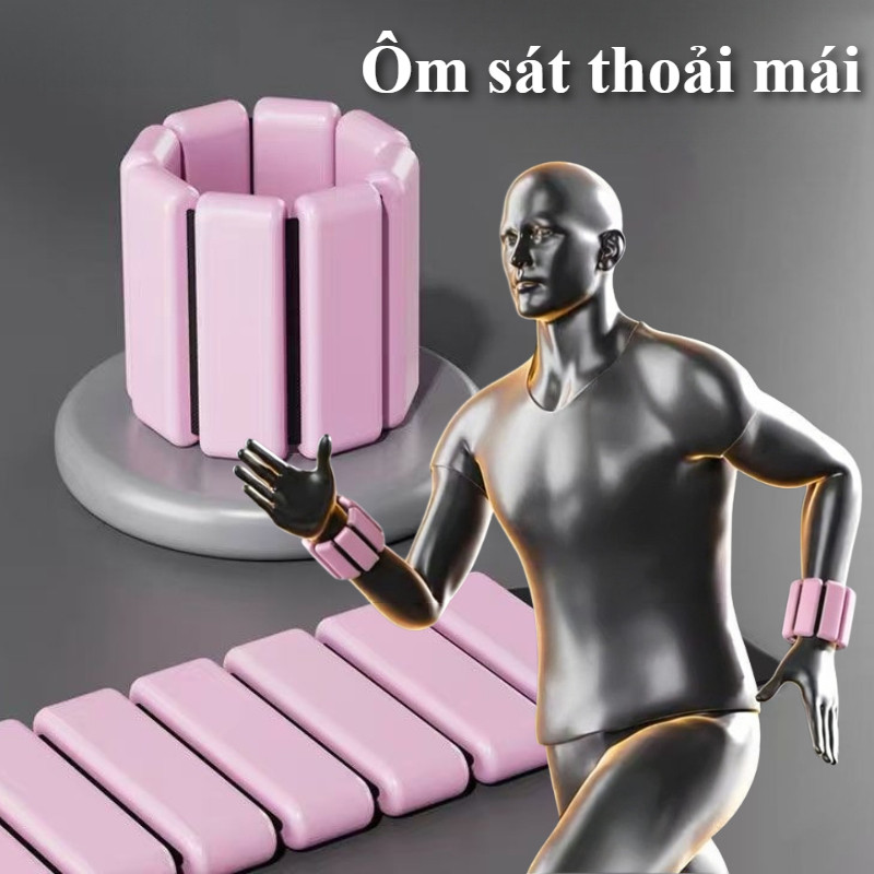 VÒNG TẠ TAY CHÂN THỂ THAO, Có Thể Điều Chỉnh, Chất Liệu Silicone + Hợp Kim, Đa Năng Tập Gym, Chạy Bộ, Yoga
