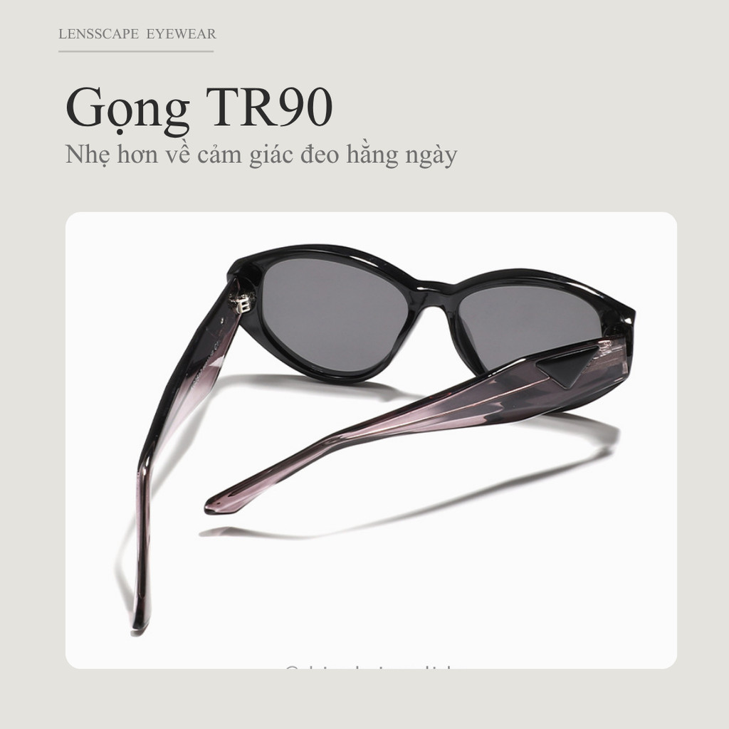 Kính mát TR90 viền bầu dục – mắt kính TAC phân cực UV400