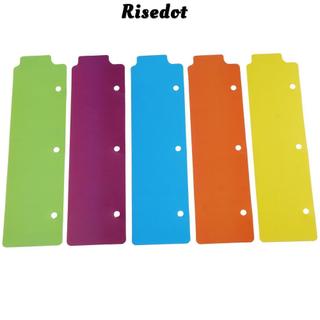 Bộ chia chất kết dính RISEDOT, Dấu trang bằng nhựa đầy màu sắc, 5 chiếc Notebook Mini 3 vòng Index Bộ chia văn phòng