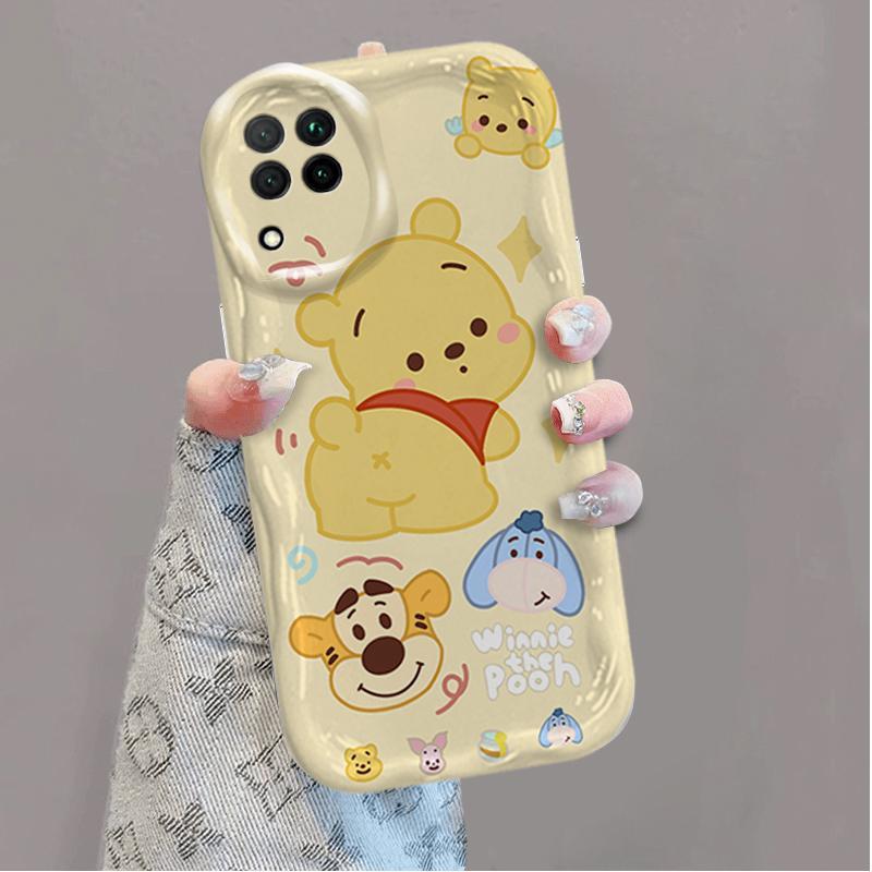Ốp Silicon Hoạt Hình Cho Samsung A12 A22 4G M12 3D Thẩm Mỹ Mềm Ốp lưng Winnie the Pooh Lotso Bear Ốp Lưng Chống Sốc