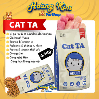 Hạt mèo Cat TA (4,5kg) Thức ăn mèo trưởng thành thịt gà tây, vịt, cá/ Công nghệ Hàn Quốc ( Kèm quà )