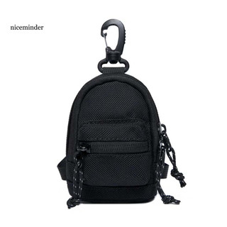 ZNCE _ Túi đựng chìa khóa treo cổ Mini chống nước – Ví dây kéo vải Oxford đựng tiền xu, tai nghe, đồ trang sức, móc khóa ba lô nhỏ