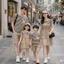 .đồ gia đình, set đồ mẹ và bé mùa hè phong cách Hàn cực xinh bé 8-37kg mẹ 38-80kg bố 40-95kg
